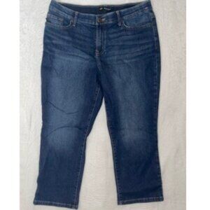 Lee Regular Fit Mid Rise Jeans Women 32x21 12 Medium Blue Denim Ankle Pockets